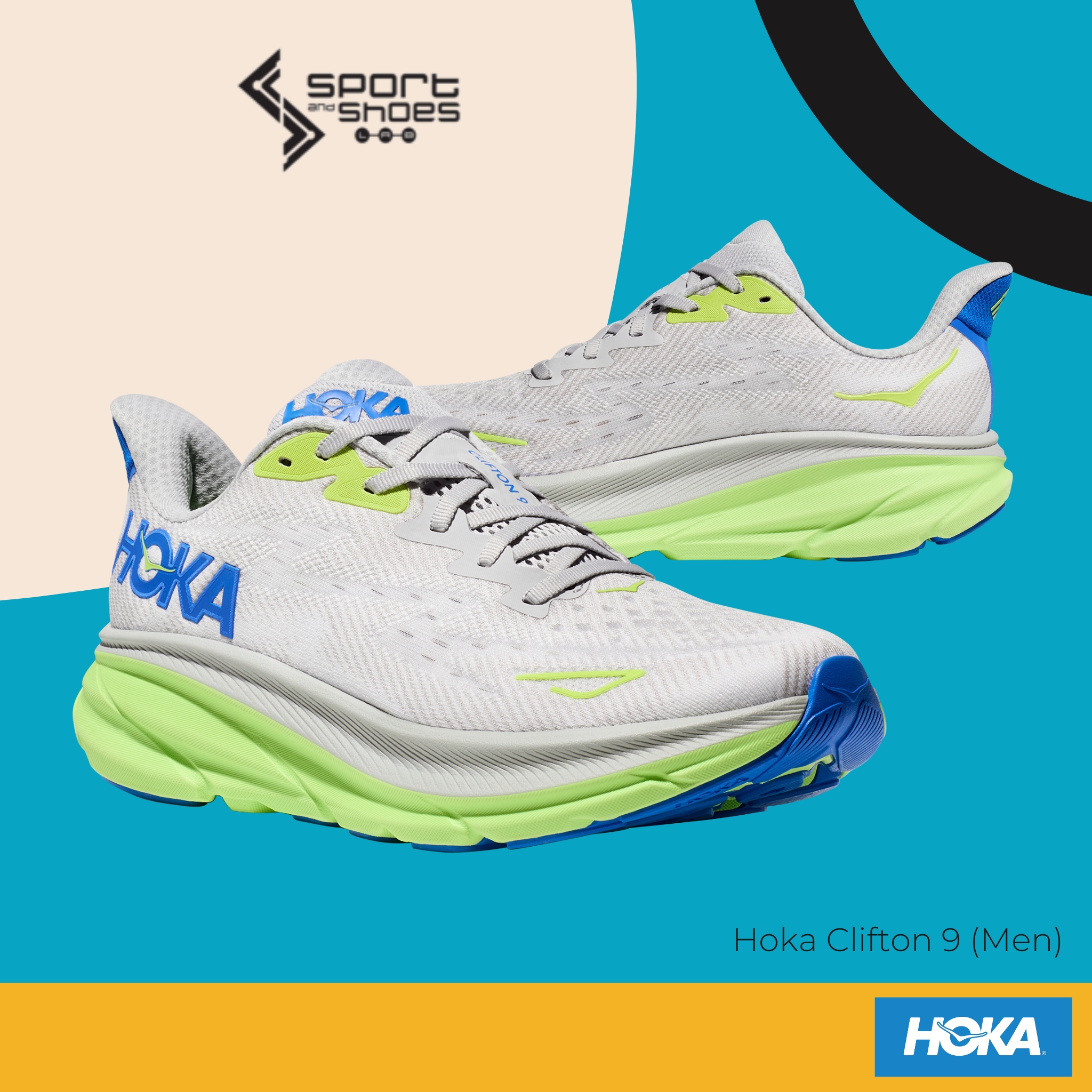 Hoka Clifton9 WIDE (M) (1132210-STLC)